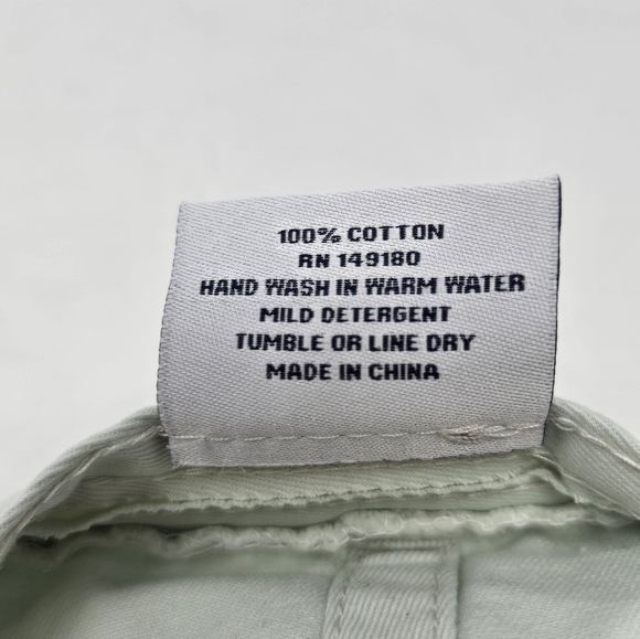 IVORY ELLA MINT GREEN BASEBALL HAT CAP WHITE EMBROIDERY ELEPHANT WOMEN OS COTTON - Picture 12 of 12